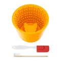 Dog Slow Feeder Lick Bowls. Reduces Eating Anxiety Slow Eating Dog Lick Bowl Lick mat for Dogs Suitable for All Dog Sizes Easy to Clean Safe and Additive-Free(Orange)