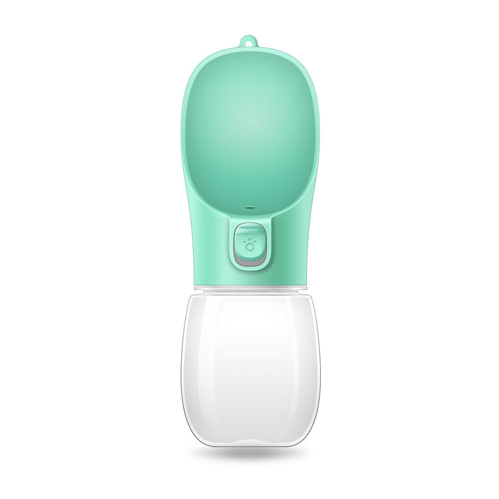 Goodiepet Portable Dog Water Bottle | Leak-Proof Dog Water Dispenser for Travel Outdoor (Green 12oz)