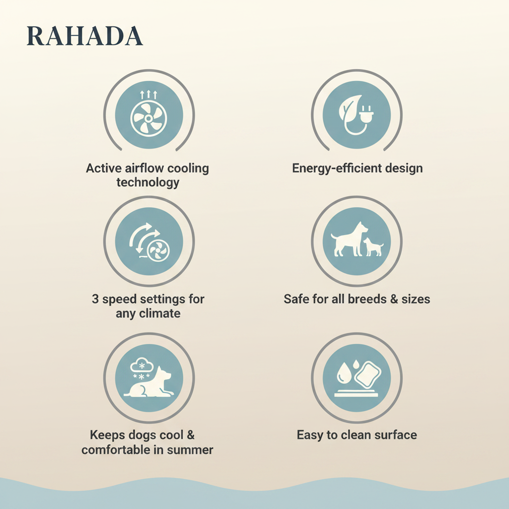 RAHADA Electric Cooling Mat Benefits Infographic
